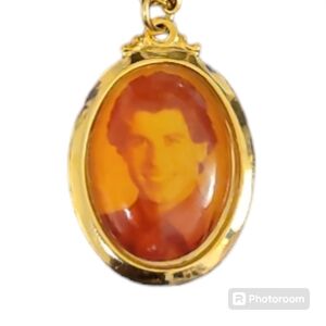 Jewelry Necklace Vintage John Travolta Picture Necklace